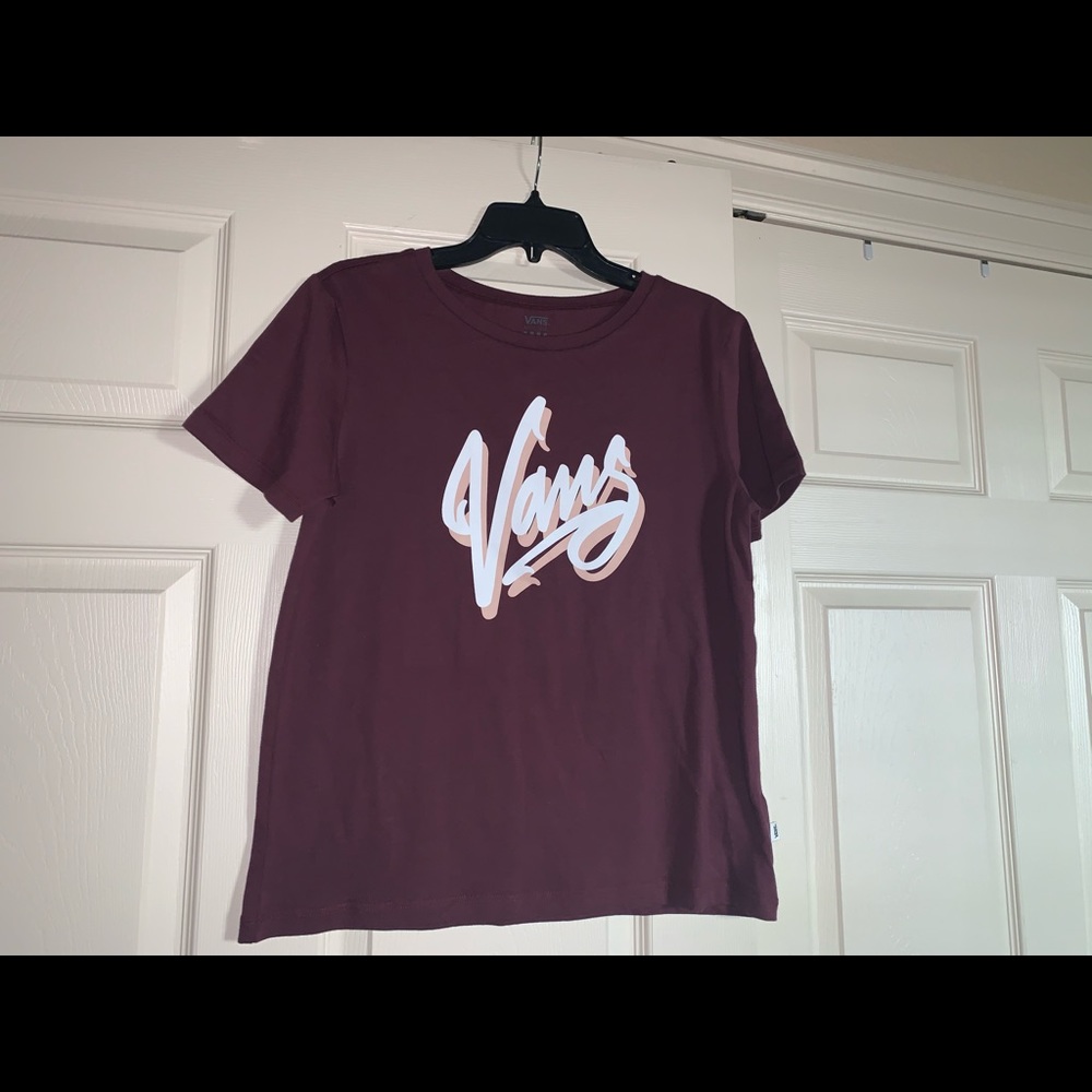 Maroon vans tshirt